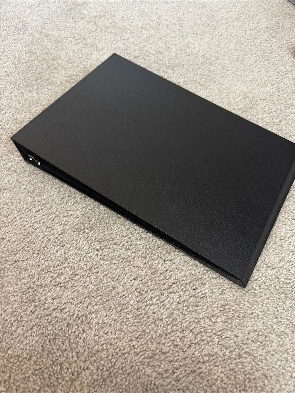 Black 7 Ring Business Checkbook Binder
